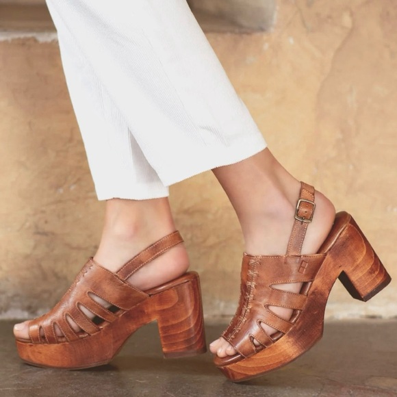 BedStu 10 NWT Fontella Sandals Chunky Block Platform Heels Women’s Rustic Brown - Picture 1 of 13